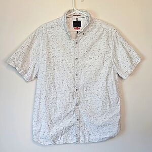 Cactus Man Slim Fit Short Sleeve Shirt White Black Large